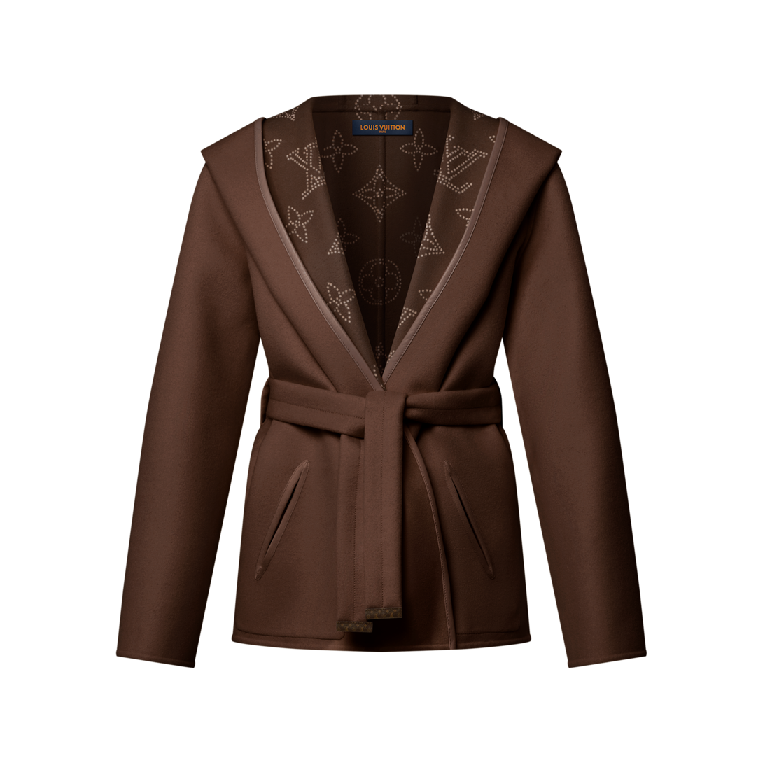 Reversible Short Hooded Wrap Coat - Ready-to-Wear | LOUIS VUITTON